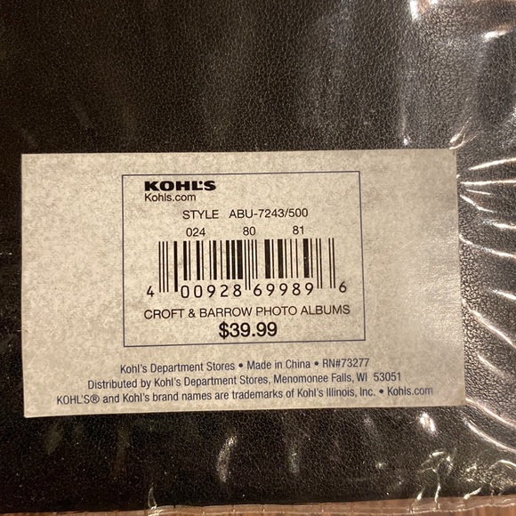 Croft & Barrow Black Embroidered Photo Album-500 Photos-4x6 - Picture 5 of 12